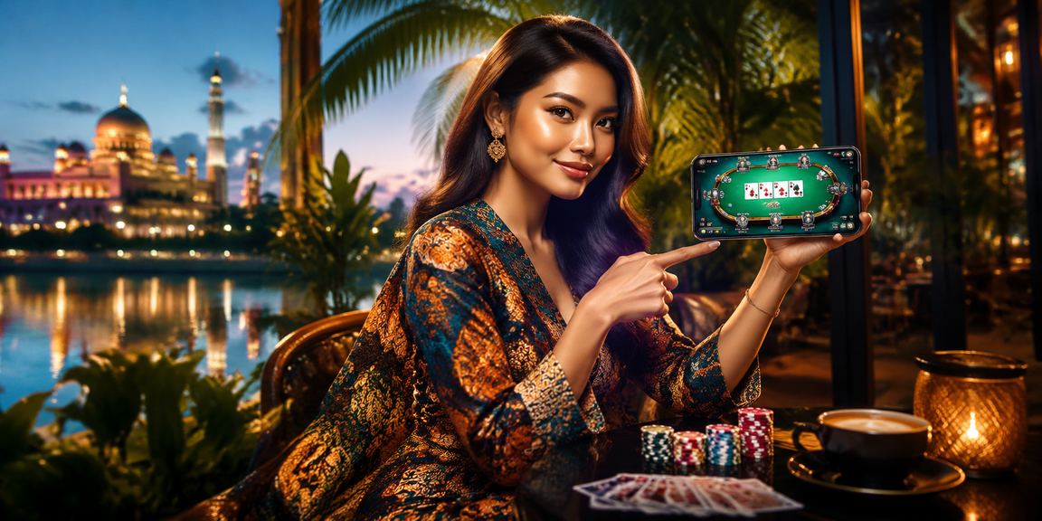Permainan poker gaya batik di Putrajaya menggambarkan pengalaman kasino dalam talian